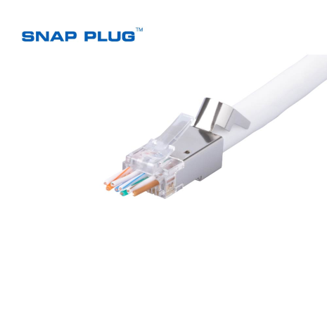 Cat6A/6 STP 金屬外接地 穿透式水晶頭