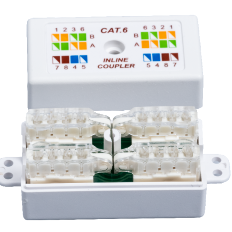 UTP / STP RJ45 端子式免工具網路對接盒